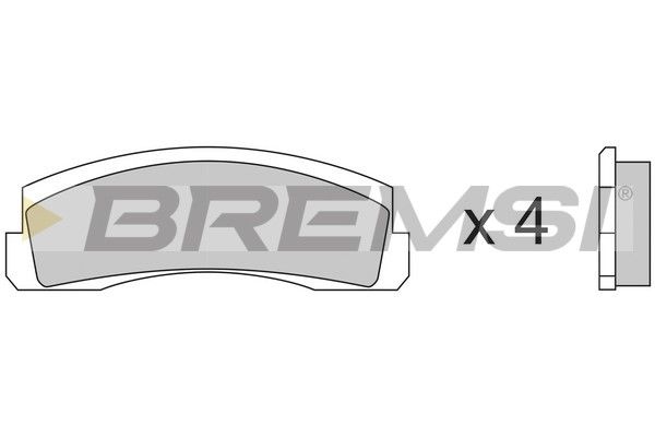 BREMSI Комплект тормозных колодок, дисковый тормоз BP2138