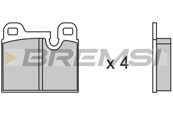 BREMSI Комплект тормозных колодок, дисковый тормоз BP2146