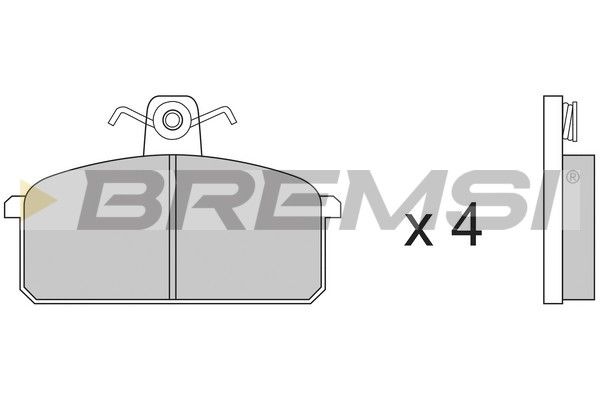 BREMSI Комплект тормозных колодок, дисковый тормоз BP2151
