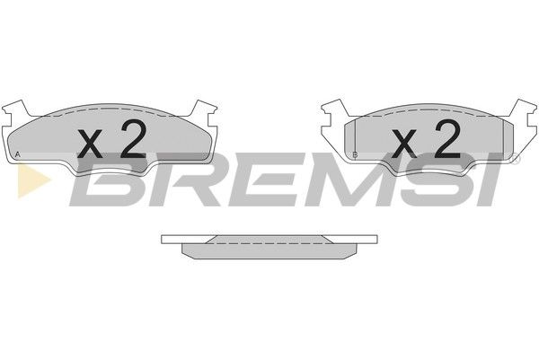 BREMSI Комплект тормозных колодок, дисковый тормоз BP2162