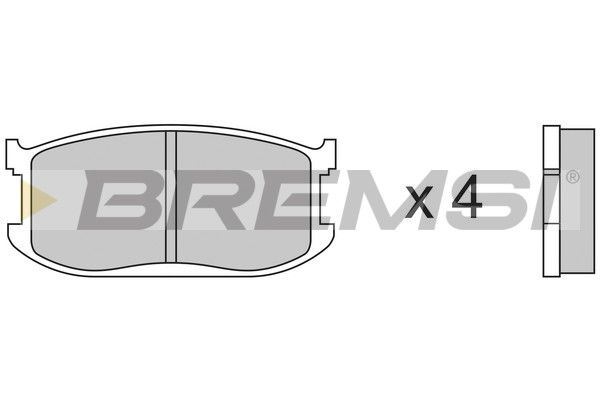 BREMSI Комплект тормозных колодок, дисковый тормоз BP2191
