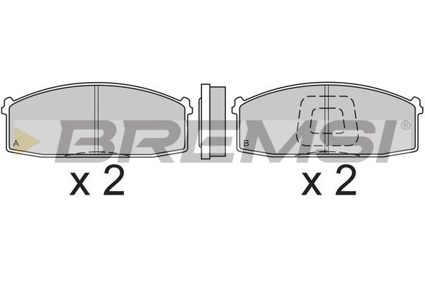 BREMSI Комплект тормозных колодок, дисковый тормоз BP2199