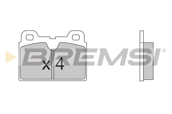 BREMSI Комплект тормозных колодок, дисковый тормоз BP2202