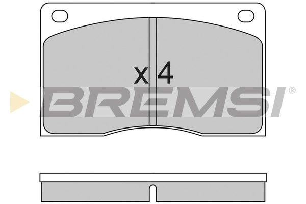 BREMSI Комплект тормозных колодок, дисковый тормоз BP2213