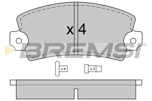 BREMSI Комплект тормозных колодок, дисковый тормоз BP2220