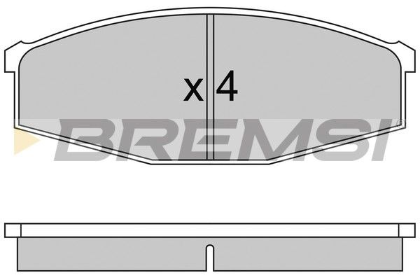 BREMSI Комплект тормозных колодок, дисковый тормоз BP2234