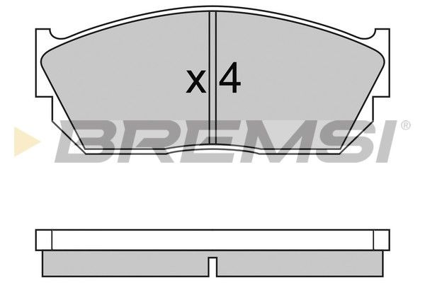 BREMSI Комплект тормозных колодок, дисковый тормоз BP2245