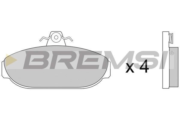 BREMSI Комплект тормозных колодок, дисковый тормоз BP2248