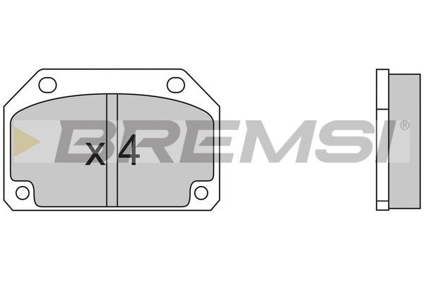 BREMSI Комплект тормозных колодок, дисковый тормоз BP2254