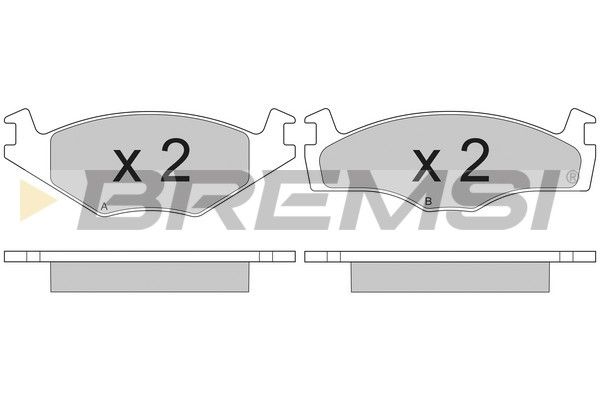 BREMSI Комплект тормозных колодок, дисковый тормоз BP2261