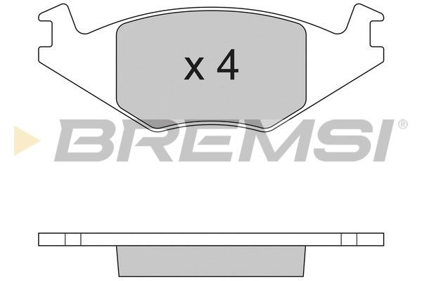 BREMSI Комплект тормозных колодок, дисковый тормоз BP2262