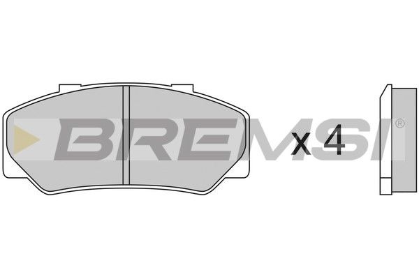 BREMSI Комплект тормозных колодок, дисковый тормоз BP2267