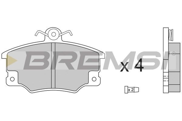 BREMSI Комплект тормозных колодок, дисковый тормоз BP2268