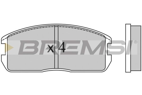 BREMSI Комплект тормозных колодок, дисковый тормоз BP2270