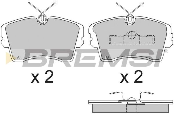 BREMSI Комплект тормозных колодок, дисковый тормоз BP2283