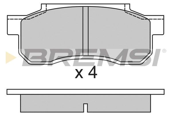 BREMSI Комплект тормозных колодок, дисковый тормоз BP2292