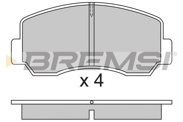 BREMSI Комплект тормозных колодок, дисковый тормоз BP2296