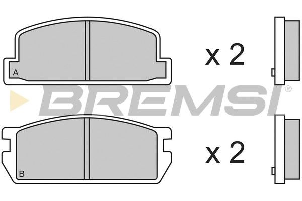 BREMSI Комплект тормозных колодок, дисковый тормоз BP2298
