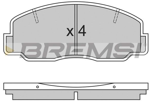 BREMSI Комплект тормозных колодок, дисковый тормоз BP2305
