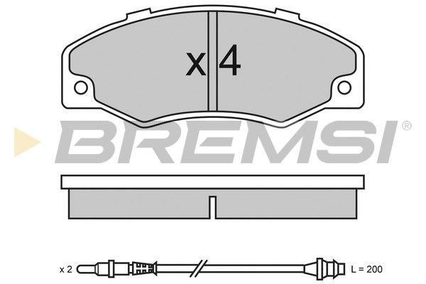 BREMSI Комплект тормозных колодок, дисковый тормоз BP2320