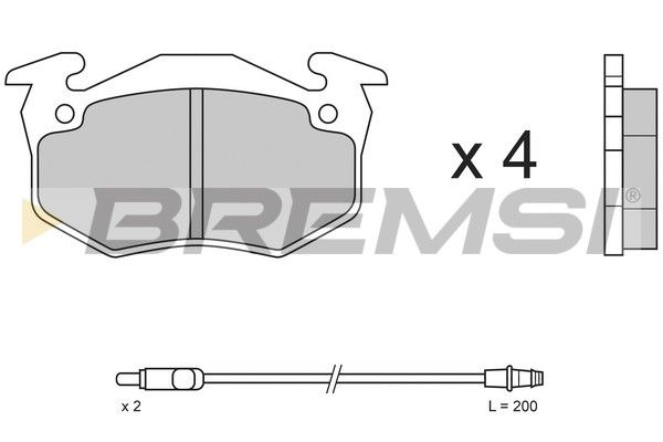 BREMSI Комплект тормозных колодок, дисковый тормоз BP2334