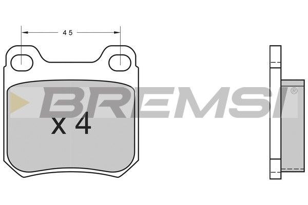 BREMSI Комплект тормозных колодок, дисковый тормоз BP2368