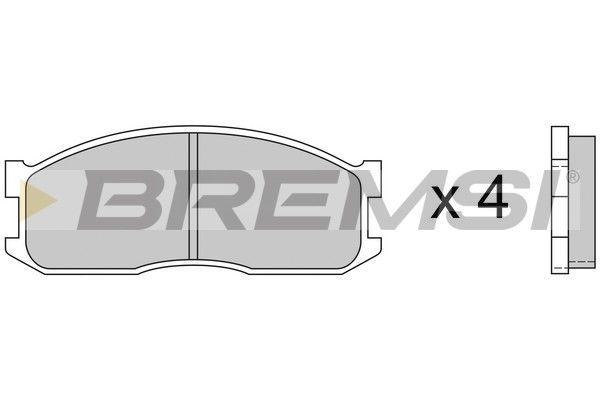 BREMSI Комплект тормозных колодок, дисковый тормоз BP2389
