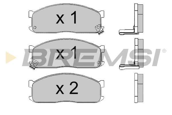 BREMSI Комплект тормозных колодок, дисковый тормоз BP2390