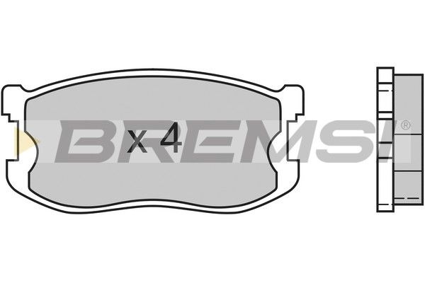 BREMSI Комплект тормозных колодок, дисковый тормоз BP2405
