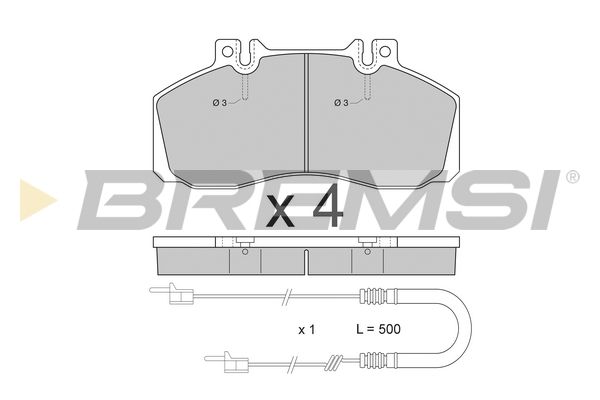 BREMSI Комплект тормозных колодок, дисковый тормоз BP2409
