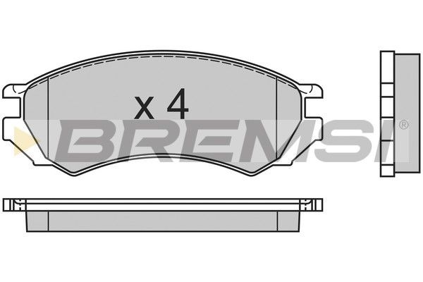 BREMSI Комплект тормозных колодок, дисковый тормоз BP2468
