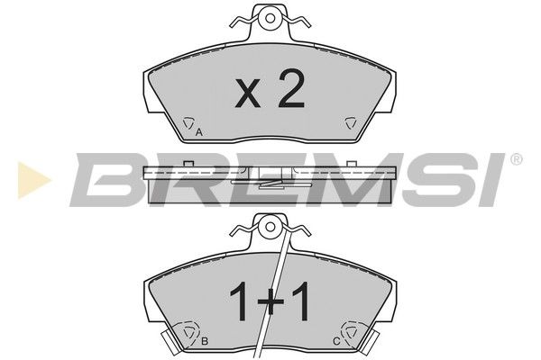 BREMSI Комплект тормозных колодок, дисковый тормоз BP2484