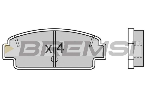 BREMSI Комплект тормозных колодок, дисковый тормоз BP2492
