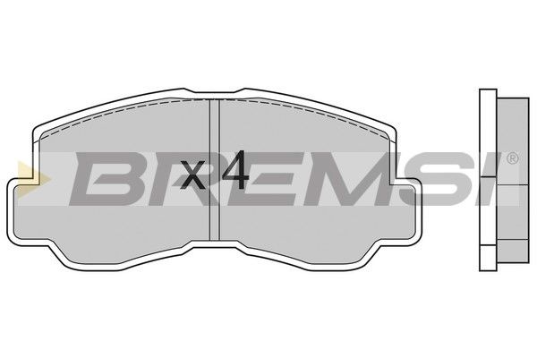 BREMSI Комплект тормозных колодок, дисковый тормоз BP2508
