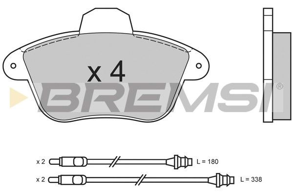 BREMSI Комплект тормозных колодок, дисковый тормоз BP2522