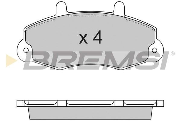 BREMSI Комплект тормозных колодок, дисковый тормоз BP2525