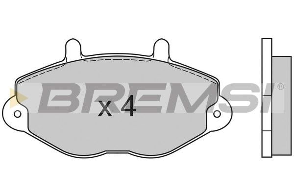 BREMSI Комплект тормозных колодок, дисковый тормоз BP2549