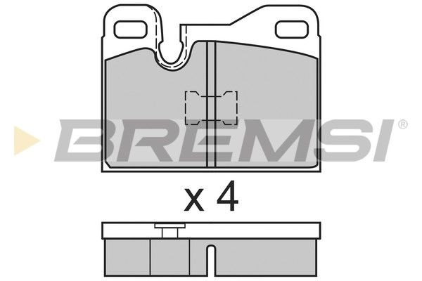 BREMSI Комплект тормозных колодок, дисковый тормоз BP2555