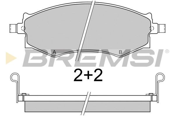 BREMSI Bremžu uzliku kompl., Disku bremzes BP2572