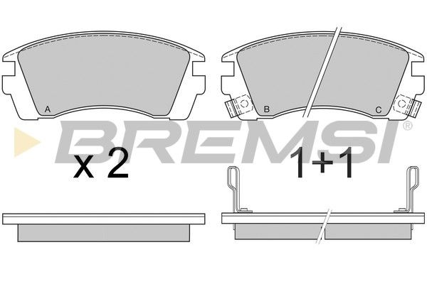 BREMSI Комплект тормозных колодок, дисковый тормоз BP2575