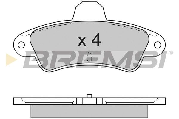 BREMSI Комплект тормозных колодок, дисковый тормоз BP2593