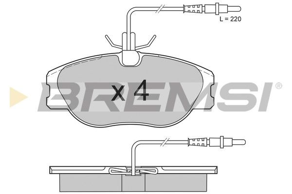 BREMSI Комплект тормозных колодок, дисковый тормоз BP2598