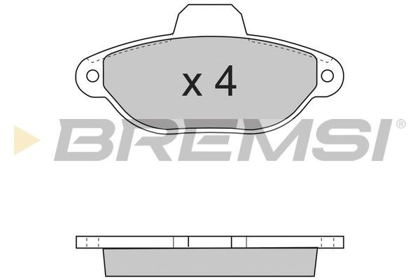 BREMSI Комплект тормозных колодок, дисковый тормоз BP2600