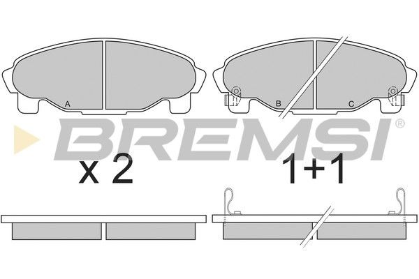 BREMSI Комплект тормозных колодок, дисковый тормоз BP2601