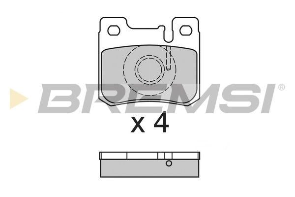 BREMSI Комплект тормозных колодок, дисковый тормоз BP2631