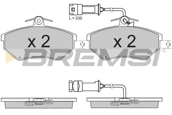 BREMSI Комплект тормозных колодок, дисковый тормоз BP2637