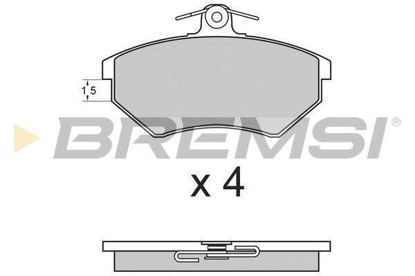 BREMSI Комплект тормозных колодок, дисковый тормоз BP2642