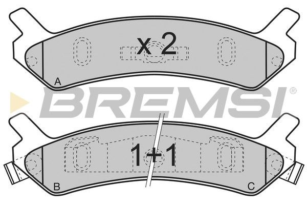 BREMSI Bremžu uzliku kompl., Disku bremzes BP2655