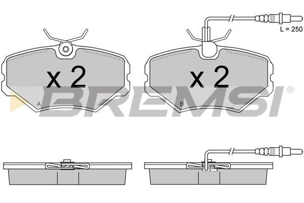 BREMSI Комплект тормозных колодок, дисковый тормоз BP2670