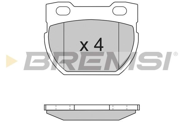 BREMSI Комплект тормозных колодок, дисковый тормоз BP2716